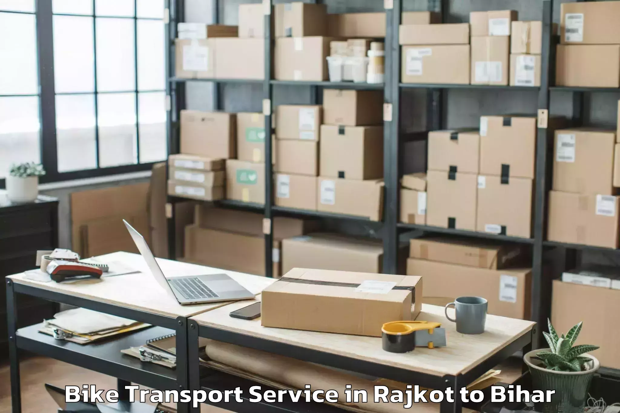 Professional Rajkot to Bachhwara Bike Transport